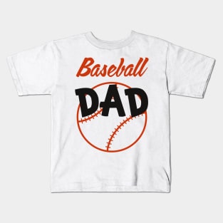 Baseball Dad for Men Boys Kid Happy Fathers Day Kids T-Shirt